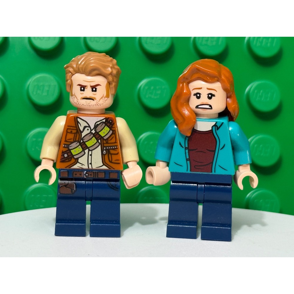 LEGO Jurassic World Minifigures Owen Grady and Claire Dearing Figures Pair